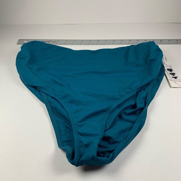 Anne Cole Women's Blue Convertible High Waisted Cinched Swim Bottom Size 16W NWT - Picture 1 of 8